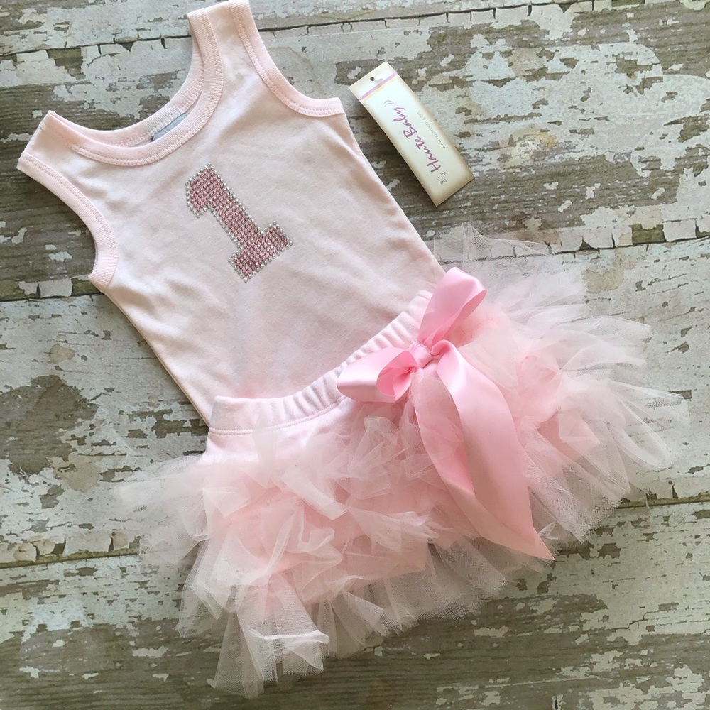 🆕 Haute Baby First Birthday Pink Tutu Outfit